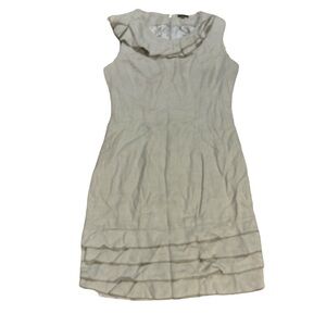 Komarov Linen Ruffled Dress‎ Grey Size Medium